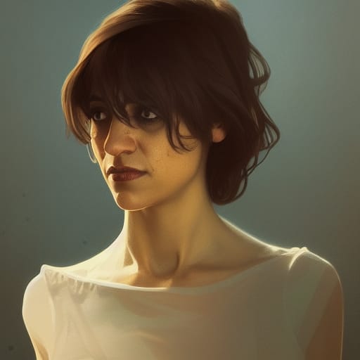 AI-generated portrait of horror director Ana Lily Amirpour