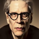 AI-generated portrait of horror director David Cronenberg