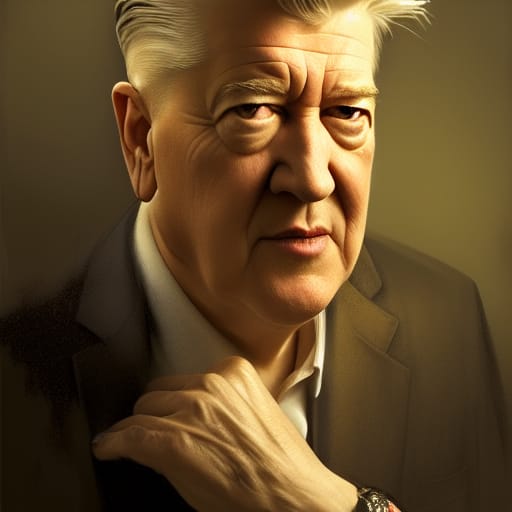 AI-generated portrait of horror director David Lynch