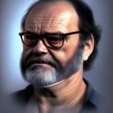 AI-generated portrait of Italian film director Lucio Fulci