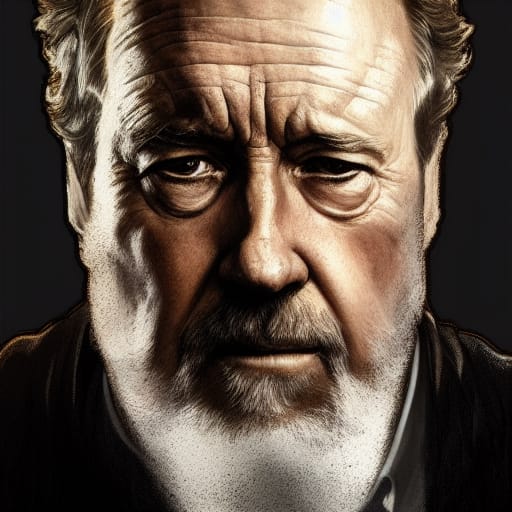 AI-generated portrait of horror director Ridley Scott