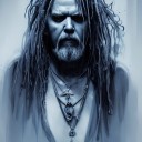 AI-generated portrait of horror director Rob Zombie