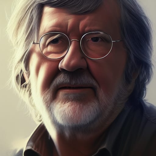 AI-generated portrait of horror director Tobe Hooper