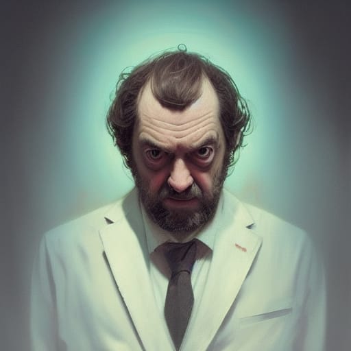 AI-generated portrait of horror movie director Stanley Kubrick